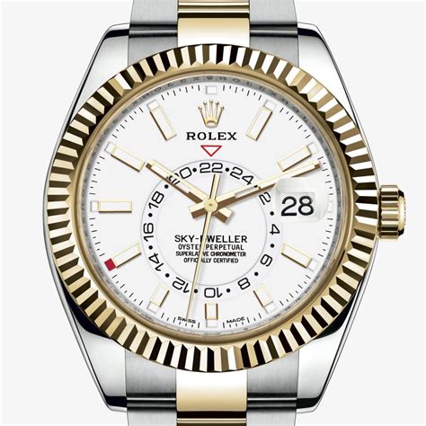 rolex sky dweller oro giallo|rolex oyster steel watch.